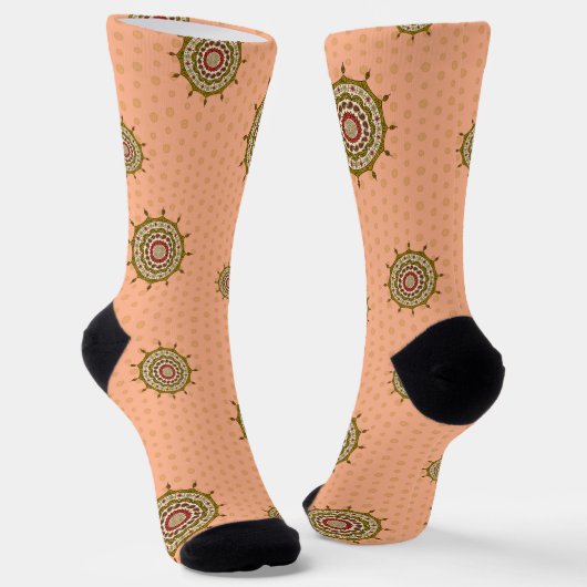 Mehndi Fantasy Gold Sokken (Gebogen)