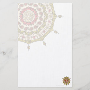 Mehndi Fantasy Gold Stationery Briefpapier