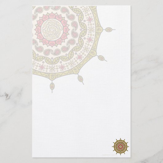 Mehndi Fantasy Gold Stationery Briefpapier (Voorkant)