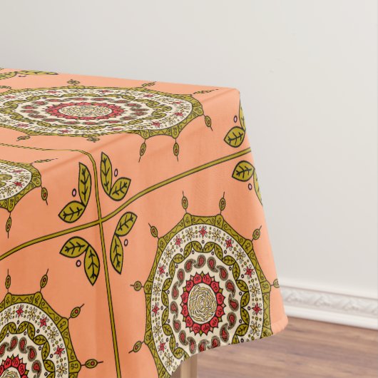 Mehndi Fantasy Gold Tablecloth Tafelkleed (Voorbeeld)