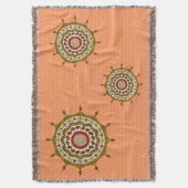 Mehndi Fantasy Gold Throw Blanket Deken (Voorkant Verticaal)