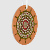 Mehndi Fantasy Gouden Acryl Ornament (voorkant)