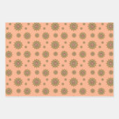 Mehndi Fantasy Gouden Inpakpapier Set Vel (Voorkant 3)
