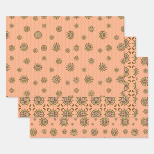 Mehndi Fantasy Gouden Inpakpapier Set Vel (Set)