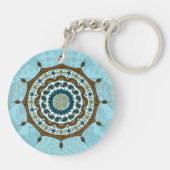 Mehndi Fantasy Koper Acrylaat Sleutelhanger (Achterkant)