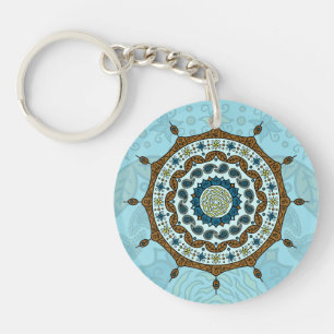 Mehndi Fantasy Koper Acrylaat Sleutelhanger