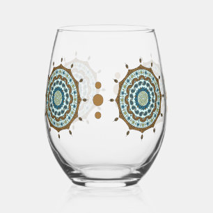 Mehndi Fantasy Koper Wijnglas Zonder Voet