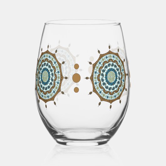 Mehndi Fantasy Koper Wijnglas Zonder Voet (Voorkant)
