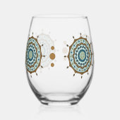Mehndi Fantasy Koper Wijnglas Zonder Voet (Rechts)
