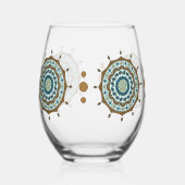 Mehndi Fantasy Koper Wijnglas Zonder Voet (Links)