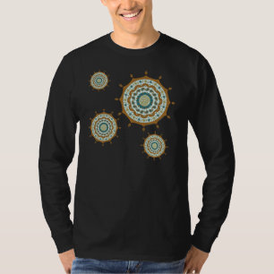 Mehndi Fantasy Koperen Donkere Herenoverhemd T-shirt
