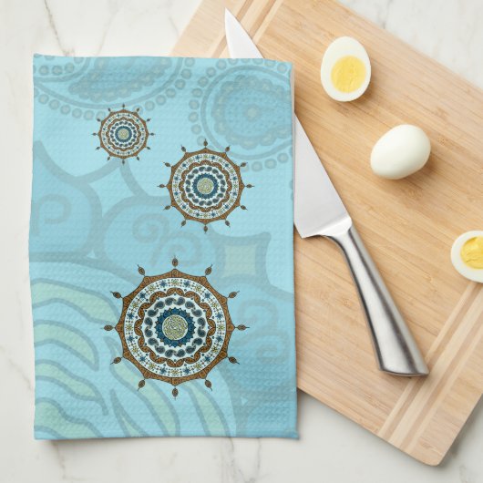 Mehndi Fantasy Koperen Handdoek (Quarter Fold)