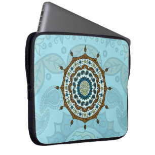 Mehndi Fantasy koperen laptophoes Laptop Sleeve