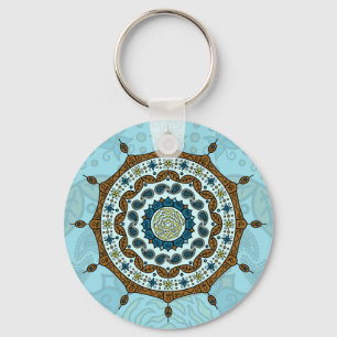 Mehndi Fantasy Koperen Sleutelhanger