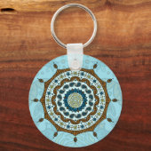 Mehndi Fantasy Koperen Sleutelhanger (Voorkant)