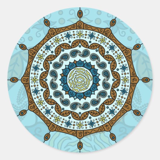 Mehndi Fantasy koperen Sticker (Voorkant)