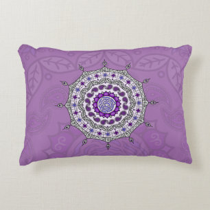 Mehndi Fantasy Silver Accent Pillow Decoratief Kussen