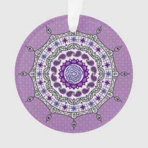 Mehndi Fantasy Silver Acryl Ornament