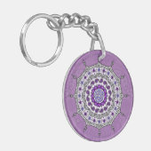 Mehndi Fantasy Silver AcrylSleutelhanger Sleutelhanger (Voorkant Links)