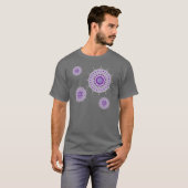 Mehndi Fantasy Silver Mannen donker Shirt (Voorkant volledig)