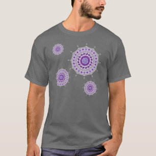 Mehndi Fantasy Silver Mannen donker Shirt