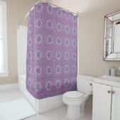 Mehndi Fantasy Silver Shower Curtain Douchegordijn (In situ)