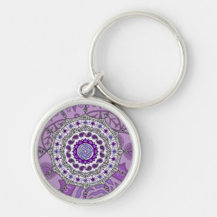 Mehndi Fantasy Silver Sleutelhanger