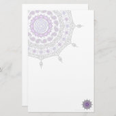 Mehndi Fantasy Silver Stationery Briefpapier (Voorkant / Achterkant)