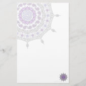 Mehndi Fantasy Silver Stationery Briefpapier (Voorkant)