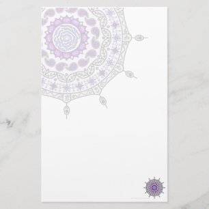 Mehndi Fantasy Silver Stationery Briefpapier