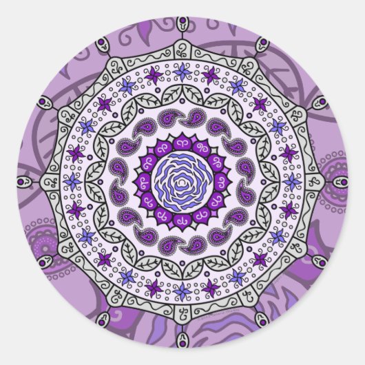 Mehndi Fantasy Silver Sticker (Voorkant)