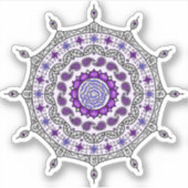 Mehndi Fantasy Zilveren Contour Sticker (Voorkant)
