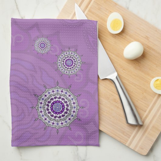 Mehndi Fantasy Zilveren Handdoek (Quarter Fold)
