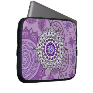 Mehndi Fantasy Zilveren Laptophoes Laptop Sleeve