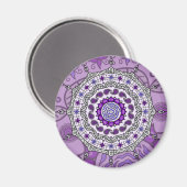 Mehndi Fantasy zilveren magneet (Voorkant / Achterkant)