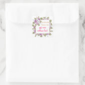 mehndi feestcadeautasjes vierkante sticker (Tas)