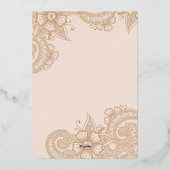 Mehndi-foto vakantiekaart met goud folie folie feestdagenkaart (Achterkant)