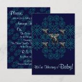 Mehndi Ganesha (blauw) Kaart (Voorkant / Achterkant)