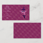 Mehndi Ganesha (roze) Visitekaartje (Voorkant / Achterkant)