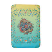 Mehndi Groene Bloemenkunst, Oneindige pracht Badmat (Voorkant Verticaal)