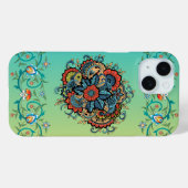 Mehndi Groene Bloemenkunst, Oneindige pracht Case-Mate iPhone Case (Achterkant (horizontaal))