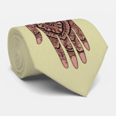 Mehndi Hand Art Design Stropdas (Opgerold)