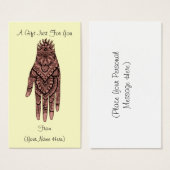 Mehndi Hand Design Gepersonaliseerde Gift Kaart La (Voorkant /achterkant)