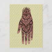 Mehndi Hand Tattoo Art Design Briefkaart (Voorkant)