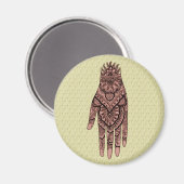 Mehndi Hand Tattoo Art Design Magnet (Voorkant / Achterkant)