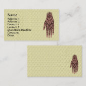 Mehndi Hand Tattoo Art Design Visitekaartje (Voorkant / Achterkant)