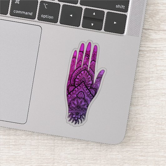 Mehndi Hand Tattoo Art gefinteerd Sticker (Detail)