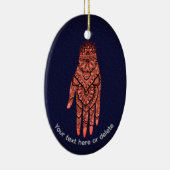 Mehndi Hand Tattoo Art Keramisch Ornament (Rechts)