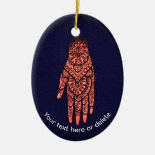 Mehndi Hand Tattoo Art Keramisch Ornament