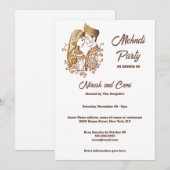 Mehndi Henna bruidegom bruidspaar vlakte Kaart (Voorkant / Achterkant)